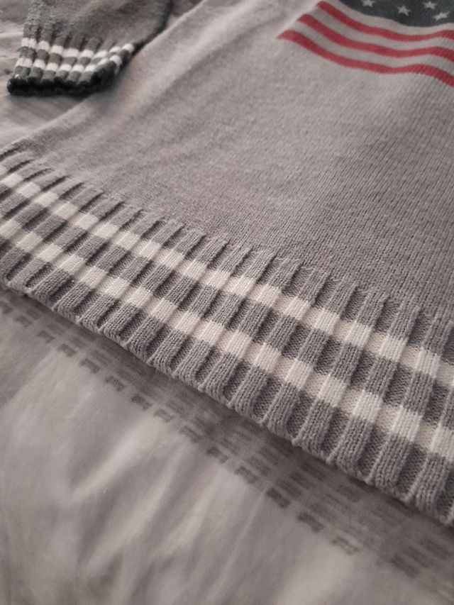 Maglione uomo TRN1961 grigio con bandiera USA