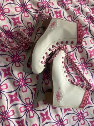 Patines de hielo blancos para niña
