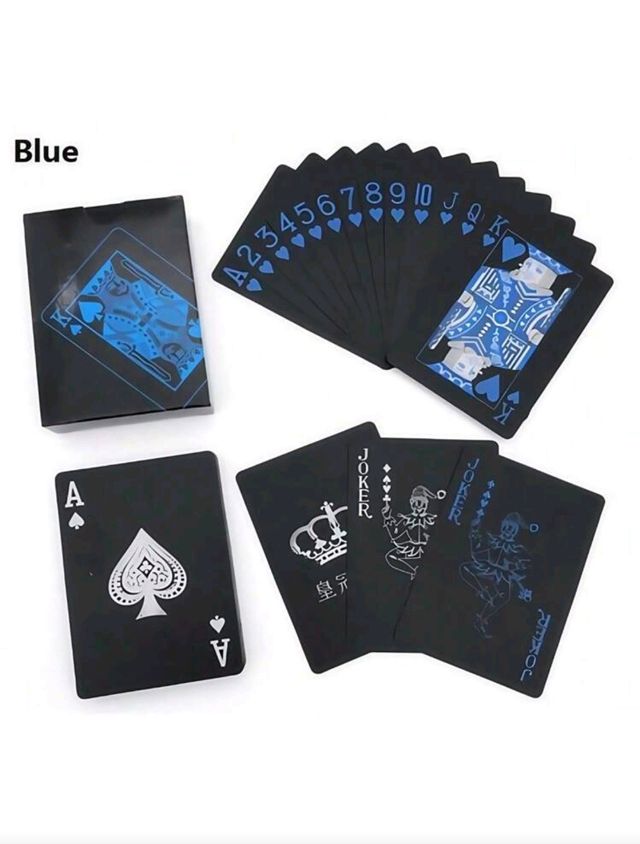 Cartas de Póker Negras y Azules