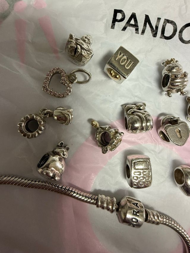 Pulsera Pandora con Abalorios Plata