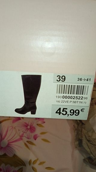 Botas altas negras talla 39