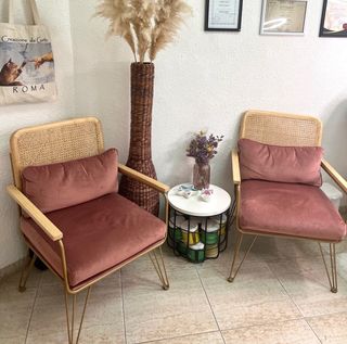 Sillón rosa y dorado Maisons du Monde URGENTE