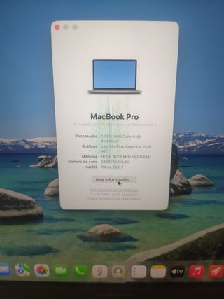 MACBOOK PRO 2020 i5 
/16GB RAM/512 SSD