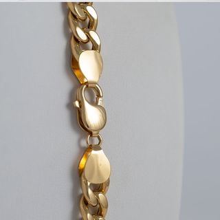 Cadena barbada de oro 18k 750 60cm