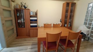 Muebles de comedor clásico de madera color cerezo 