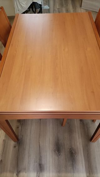 Muebles de comedor clásico de madera color cerezo 