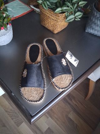 Zapatillas esparto T/38 flor