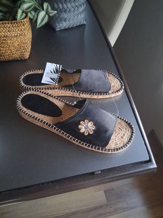 Zapatillas esparto T/38 flor