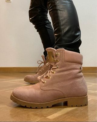 Botas Panamá Jack rosas y doradas