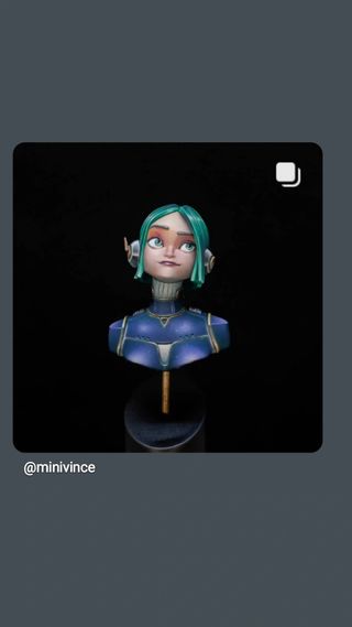 Busto in miniatura di Robot Girl Nonsense