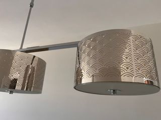 Lámparas cromadas diseño ondas