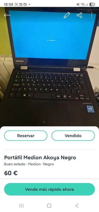 Portátil Medion Akoya Negro