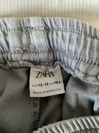 Pantalón cargo Zara gris 13-14 años 164cm