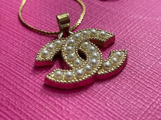 Collar Chanel CC Perlas Dorado