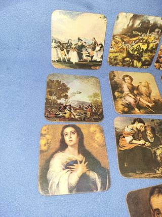 Posavasos Vintage con Pinturas Clásicas