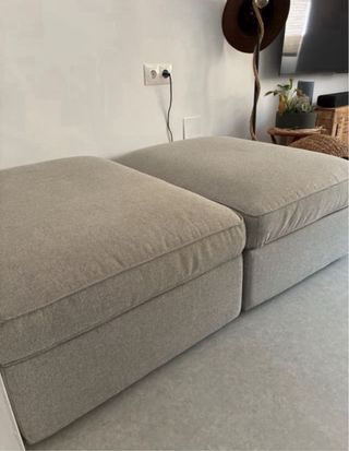Reposapiés Puff Ikea Beige