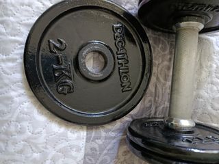 Mancuerna con discos Decathlon 2kg