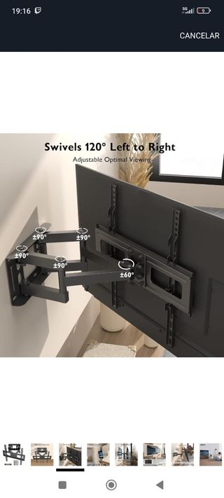 Soporte de pared para TV robusto