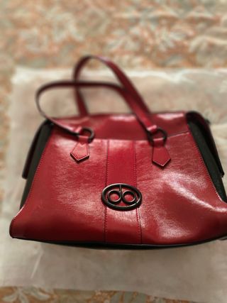 Bolso Don Algodón Granate y Negro