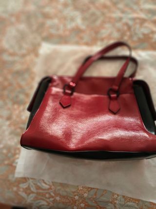 Bolso Don Algodón Granate y Negro