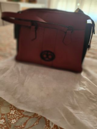 Bolso Don Algodón Granate y Negro