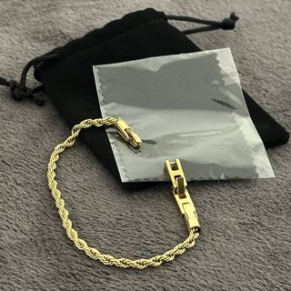 Pulsera Cordón Oro Laminado Hombre