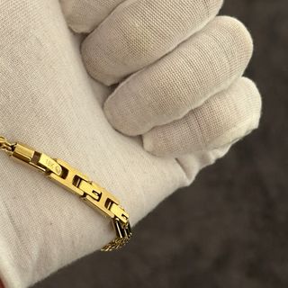 Pulsera Cordón Oro Laminado Hombre