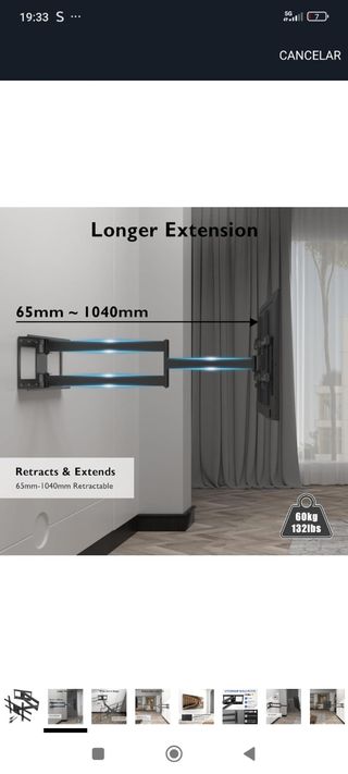 Soporte de pared para TV articulado
