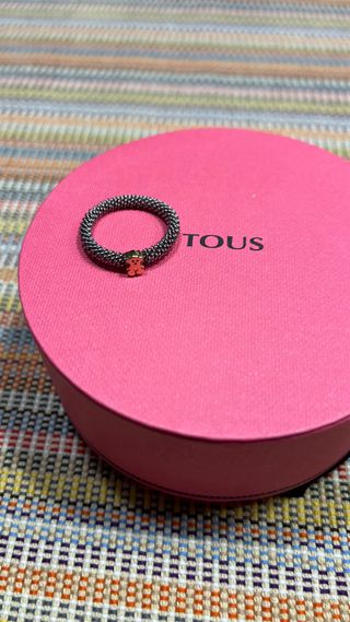 Anillo Tous Acero y Oro 18k Oso