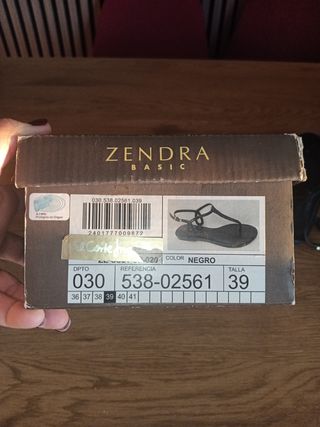 Sandalias Zendra Basic Piel Negras