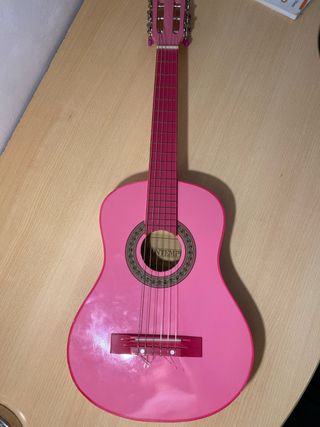 Guitarra rosa infantil