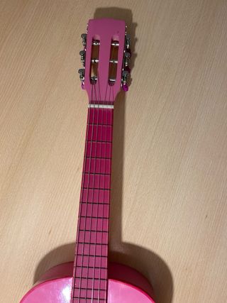 Guitarra rosa infantil