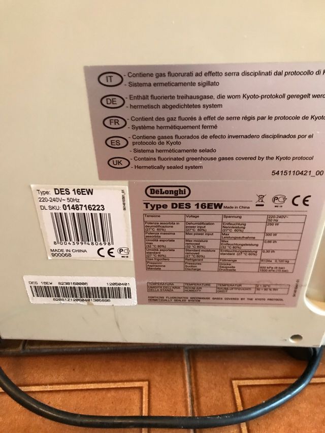 Delonghi TASCIUGO ARIADRY Desumidificador fino