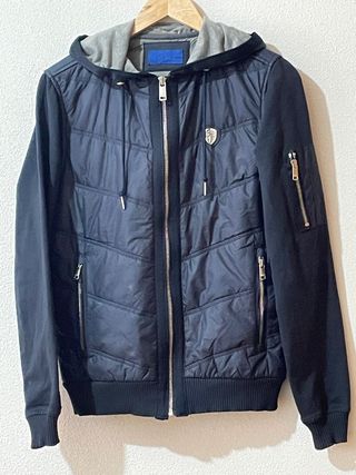Chaqueta con capucha Izac azul