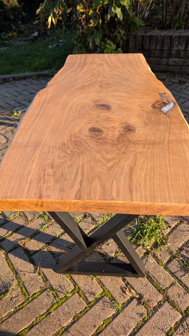 Tavolo Rovere Massello e Resina