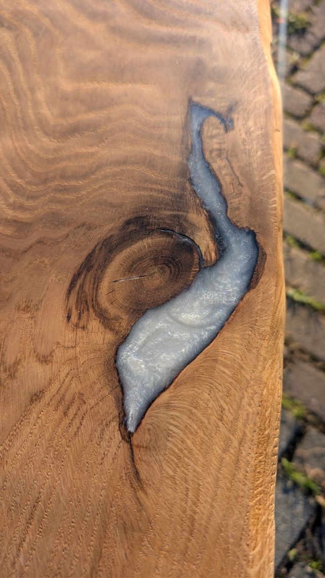 Tavolo Rovere Massello e Resina