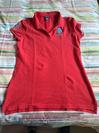 Polo de mujer de U.S. Polo Assn. Rojo