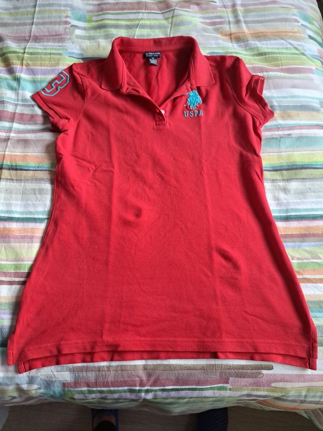 Polo de mujer de U.S. Polo Assn. Rojo