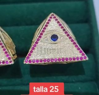 Anillo Oro Iluminati Ojo Azul
pesa 13g de oro 18k 