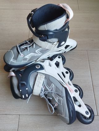 Oxelo Patines en Línea Niños FIT3 + Bolsa Rosa.
