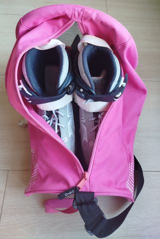 Oxelo Patines en Línea Niños FIT3 + Bolsa Rosa.