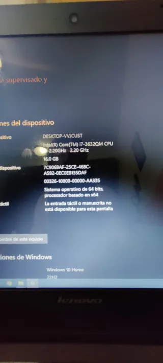 Lenovo G500s Portátil Negro SE ENTREGA FORMATEADO