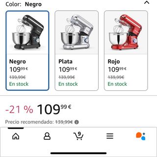 Batidora amasadora Vospeed negra