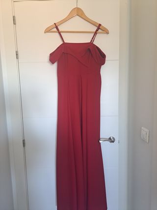 Vestido largo fiesta burdeos