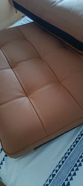 3 Cojines Landskrona Piel Marrón Ikea