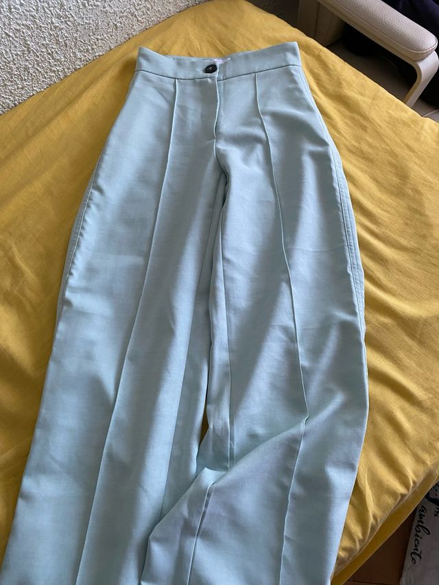 Pantalón de vestir verde azulado