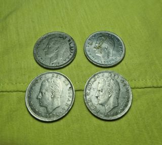 Lote 4 Monedas Juan Carlos I España 