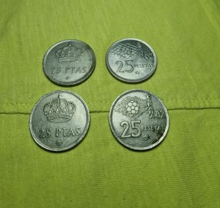 Lote 4 Monedas Juan Carlos I España 
