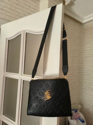 Bandolera logo Lv Negra