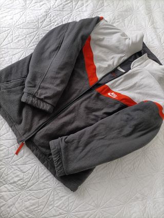 Cazadora Nike reversible gris y naranja T M